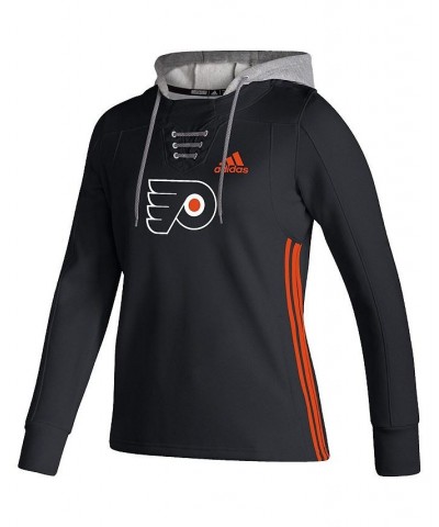 Women's Black Philadelphia Flyers Skate Lace AEROREADY Pullover Hoodie Black $46.20 Sweatshirts