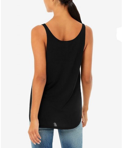 Women's Premium Word Art Flowy Mama Bear Tank Top Black $22.05 Tops