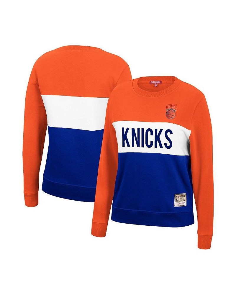 Women's Blue and Orange New York Knicks Hardwood Classics Colorblock 2.0 Pullover Sweatshirt Blue, Orange $38.99 Sweatshirts