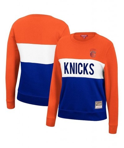 Women's Blue and Orange New York Knicks Hardwood Classics Colorblock 2.0 Pullover Sweatshirt Blue, Orange $38.99 Sweatshirts