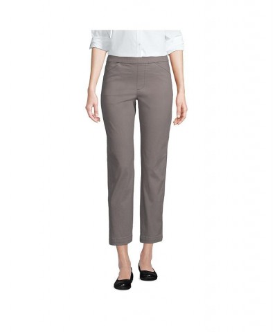 Women's Tall Mid Rise Pull On Knockabout Chino Crop Pants Dark cameo gray $39.75 Pants