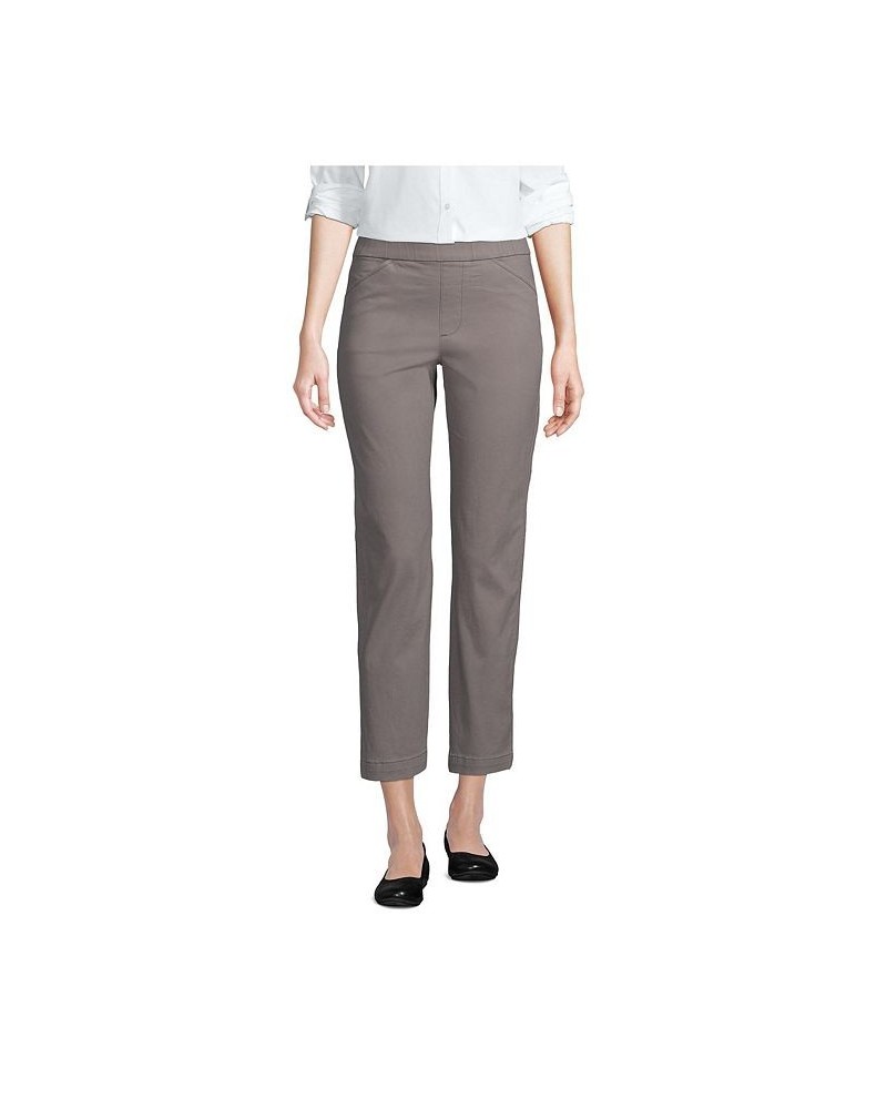 Women's Tall Mid Rise Pull On Knockabout Chino Crop Pants Dark cameo gray $39.75 Pants