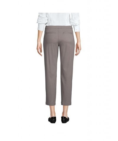 Women's Tall Mid Rise Pull On Knockabout Chino Crop Pants Dark cameo gray $39.75 Pants