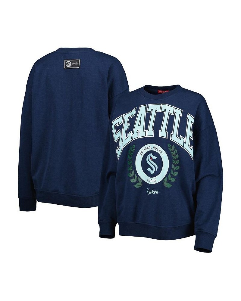 Women's Deep Sea Blue Seattle Kraken Logo 2.0 Pullover Sweatshirt Deep Sea Blue $32.80 Sweatshirts