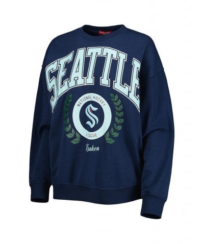 Women's Deep Sea Blue Seattle Kraken Logo 2.0 Pullover Sweatshirt Deep Sea Blue $32.80 Sweatshirts