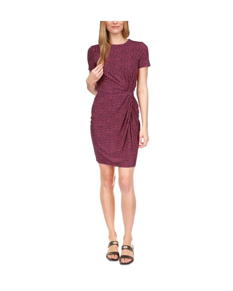 Women's Side-Twist Mini Dress Cerise $39.95 Dresses