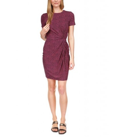 Women's Side-Twist Mini Dress Cerise $39.95 Dresses