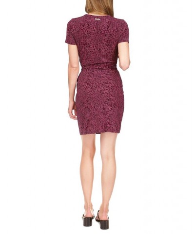 Women's Side-Twist Mini Dress Cerise $39.95 Dresses