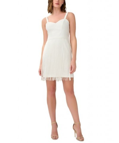 Women's Fringe-Skirt Sheath Dress Ivory $90.20 Dresses