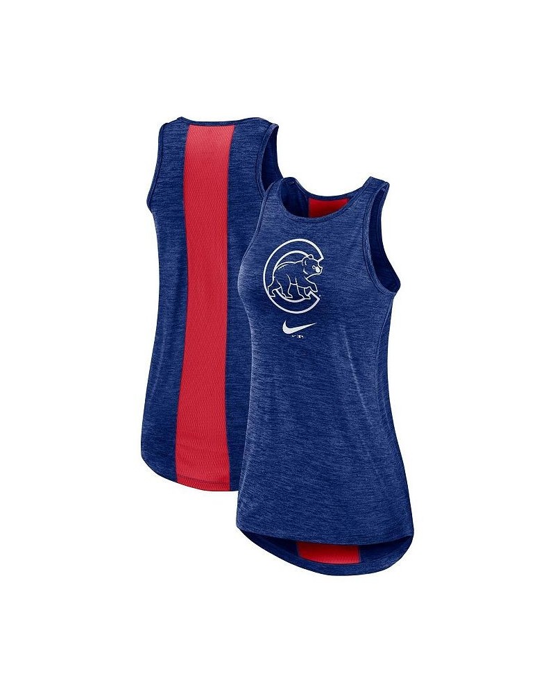 Women's Royal Chicago Cubs Right Mix High Neck Tank Top Royal $22.50 Tops