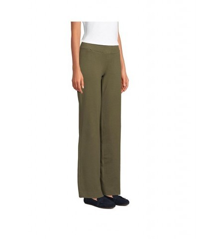 Women's Tall Starfish Mid Rise Straight Leg Elastic Waist Pull On Pants Forest moss $30.78 Pants