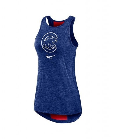 Women's Royal Chicago Cubs Right Mix High Neck Tank Top Royal $22.50 Tops