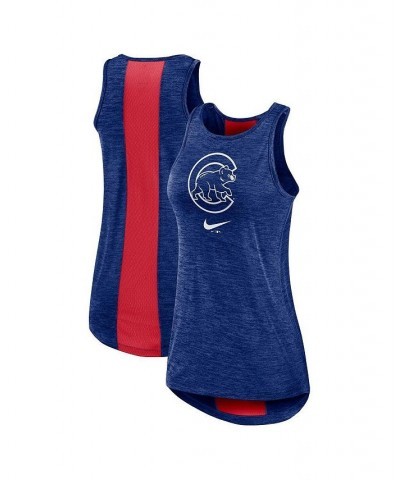 Women's Royal Chicago Cubs Right Mix High Neck Tank Top Royal $22.50 Tops