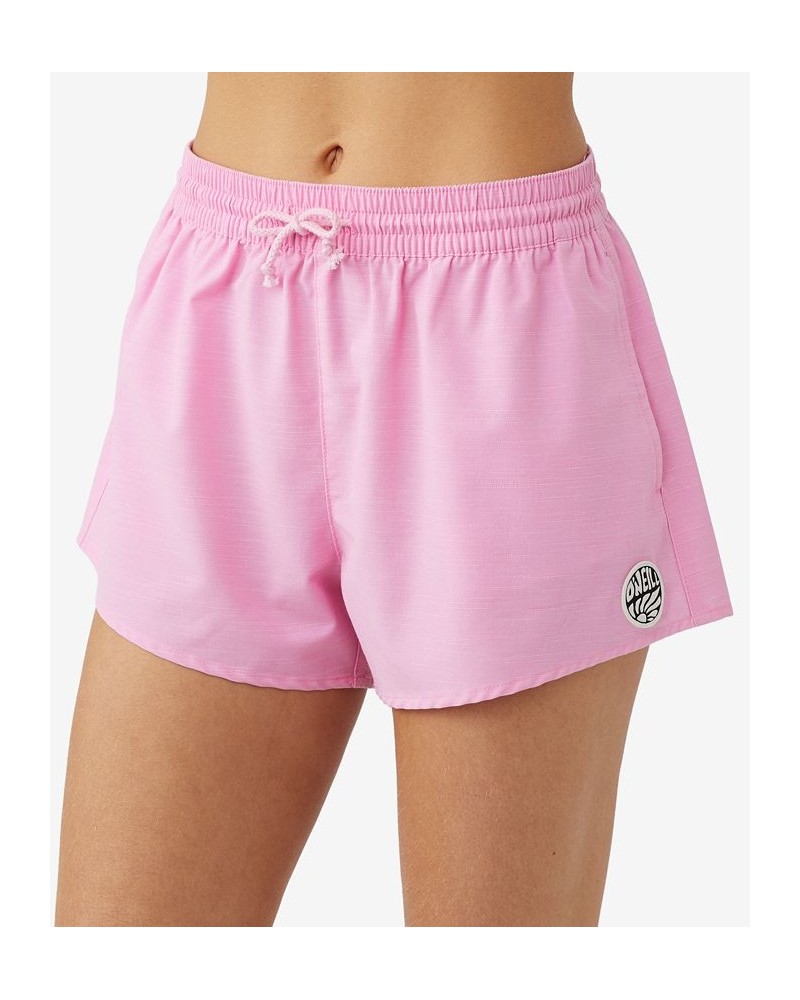 Juniors' Boneyard Pull-On Tie-Waist Board Shorts Pink $32.45 Swimsuits