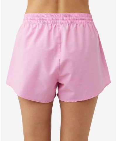 Juniors' Boneyard Pull-On Tie-Waist Board Shorts Pink $32.45 Swimsuits