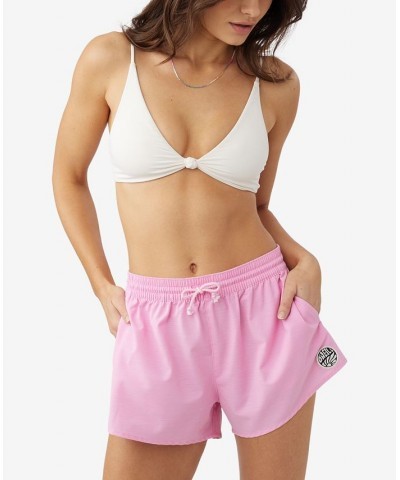 Juniors' Boneyard Pull-On Tie-Waist Board Shorts Pink $32.45 Swimsuits