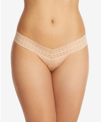 Women's One Size Dream Low Rise Thong Underwear Chai (Nude 5) $12.38 Panty