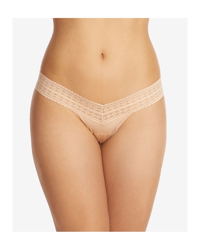 Women's One Size Dream Low Rise Thong Underwear Chai (Nude 5) $12.38 Panty