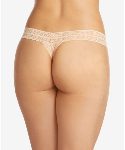 Women's One Size Dream Low Rise Thong Underwear Chai (Nude 5) $12.38 Panty