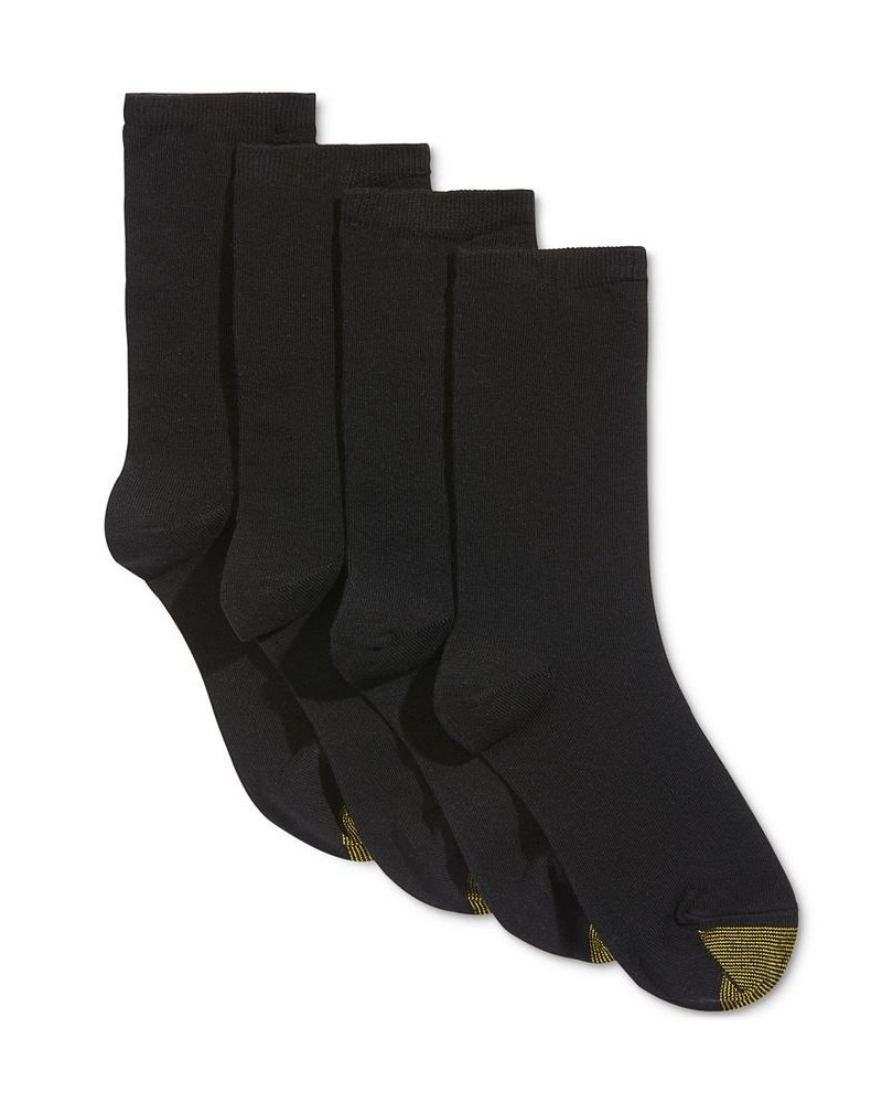 Women's 4-Pack Casual Flat Knit Socks Black $11.39 Socks