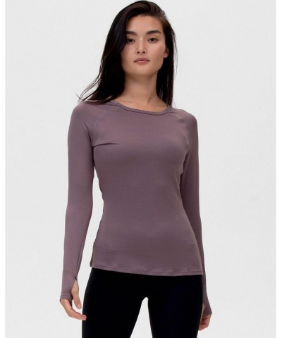 Citizen Compression Long Sleeve Top for Women Purple $25.92 Tops