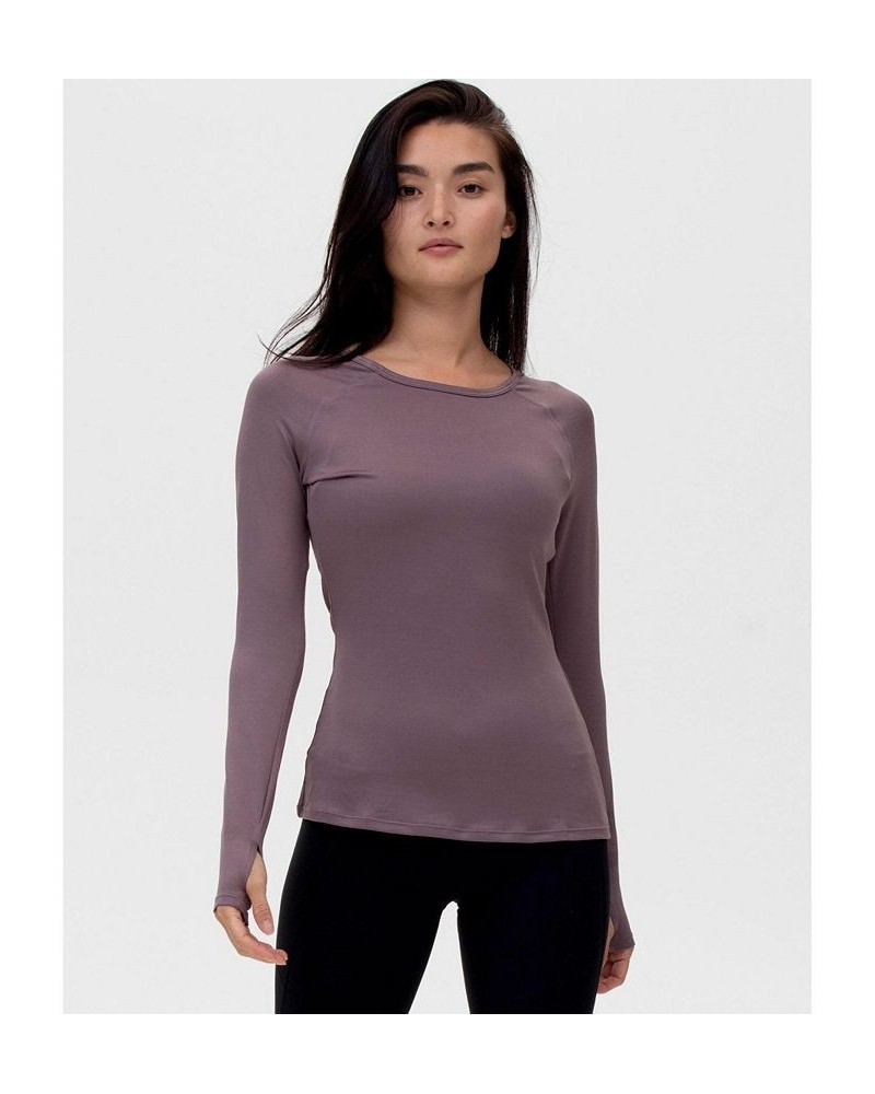 Citizen Compression Long Sleeve Top for Women Purple $25.92 Tops