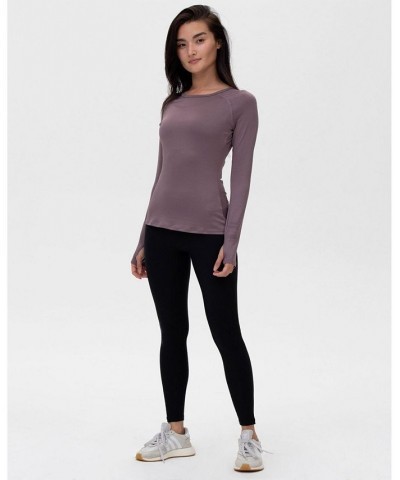 Citizen Compression Long Sleeve Top for Women Purple $25.92 Tops