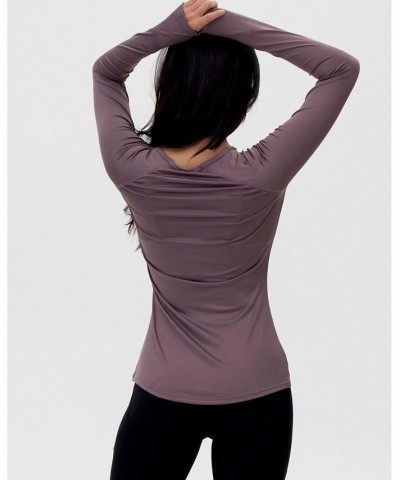 Citizen Compression Long Sleeve Top for Women Purple $25.92 Tops