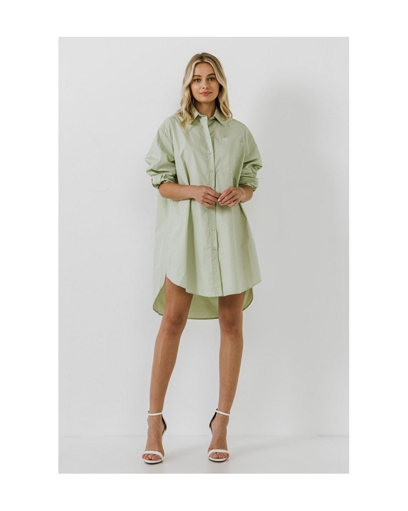 Women's Classic Collared Dress Shirt Pistachio $40.50 Dresses