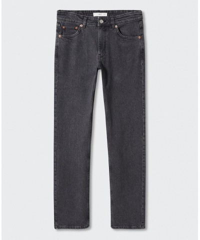 Women's Mid-Rise Straight Jeans Open Gray $29.40 Jeans