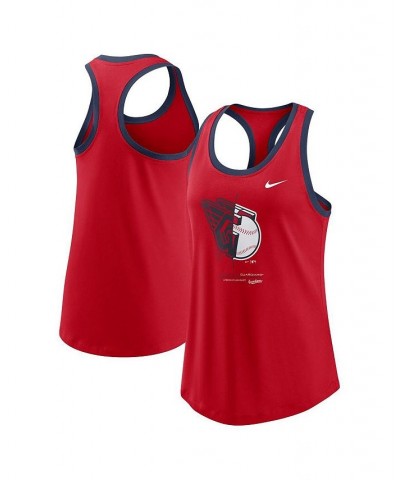 Women's Red Cleveland Guardians Tech Tank Top Red $23.84 Tops