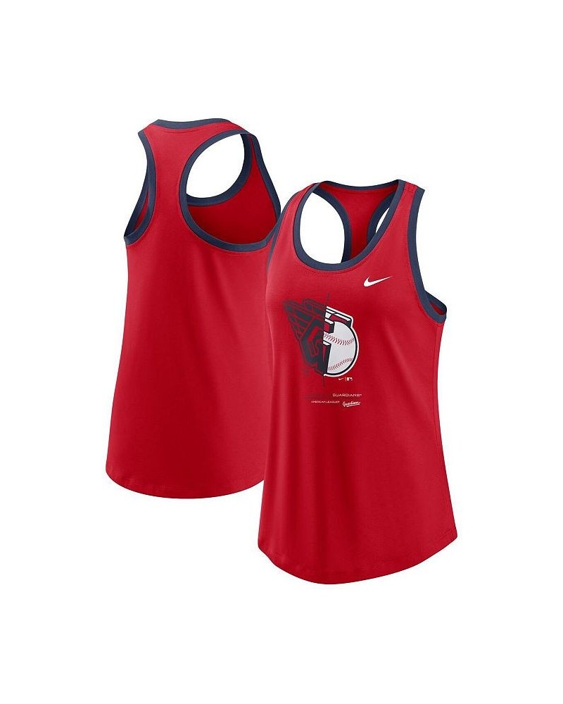 Women's Red Cleveland Guardians Tech Tank Top Red $23.84 Tops