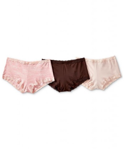 Lace Trim Microfiber Boyshort Underwear 40760 Sandshell (Nude 5) $8.91 Panty