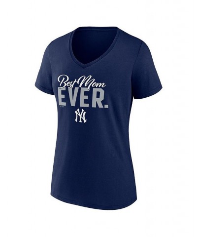 Women's Branded Navy New York Yankees Mother's Day V-Neck T-shirt Navy $22.79 Tops