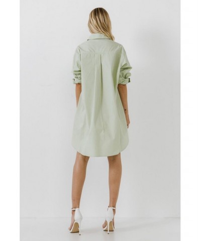 Women's Classic Collared Dress Shirt Pistachio $40.50 Dresses