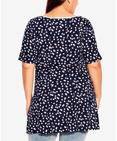 Plus Size Panel Print Tunic Multi Spot $33.12 Tops