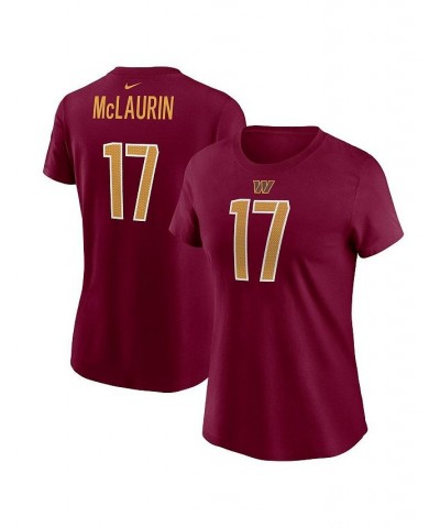 Women's Terry McLaurin Burgundy Washington Commanders Player Name and Number T-shirt Burgundy $27.49 Tops