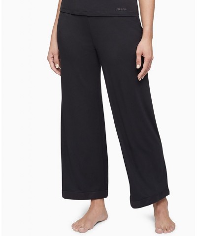 Satin-Trim Lounge Pants QS6527 Black $27.49 Sleepwear