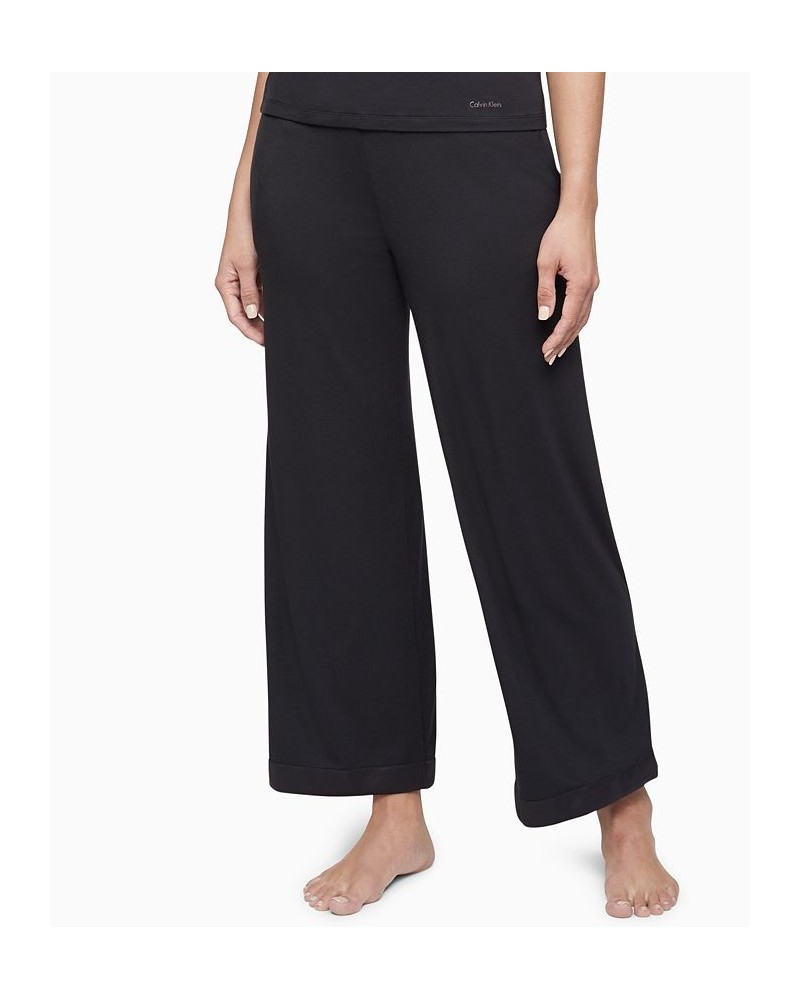 Satin-Trim Lounge Pants QS6527 Black $27.49 Sleepwear