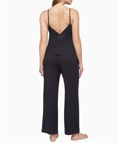 Satin-Trim Lounge Pants QS6527 Black $27.49 Sleepwear