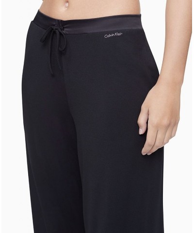 Satin-Trim Lounge Pants QS6527 Black $27.49 Sleepwear