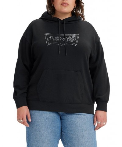 Trendy Plus Size Graphic Standard Fit Hoodie Caviar $24.22 Sweatshirts