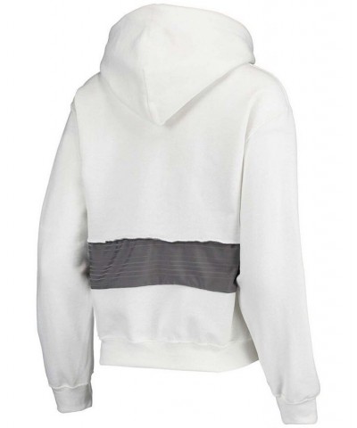 Women's White Los Angeles Rams Crop Pullover Hoodie White $39.20 Sweatshirts