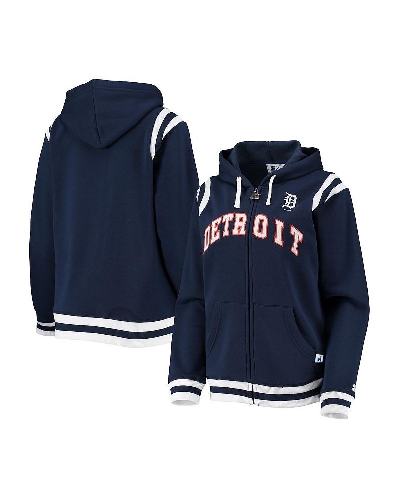 Women's Navy Detroit Tigers Vintage-Like Full-Zip Hoodie Navy $40.50 Sweatshirts