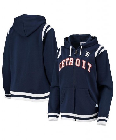 Women's Navy Detroit Tigers Vintage-Like Full-Zip Hoodie Navy $40.50 Sweatshirts