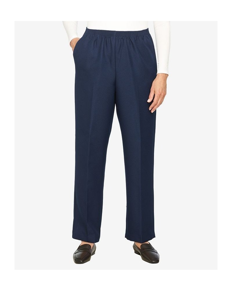 Plus Size Classic Pull-On Straight-Leg Regular Length Pants Blue $24.68 Pants