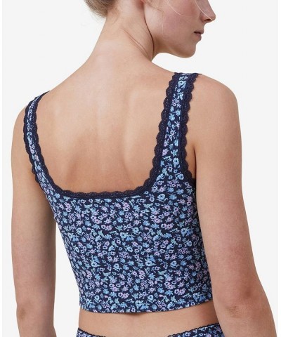 Women's Rib Lace Tank Sienna Floral French Navy $16.45 Sleepwear