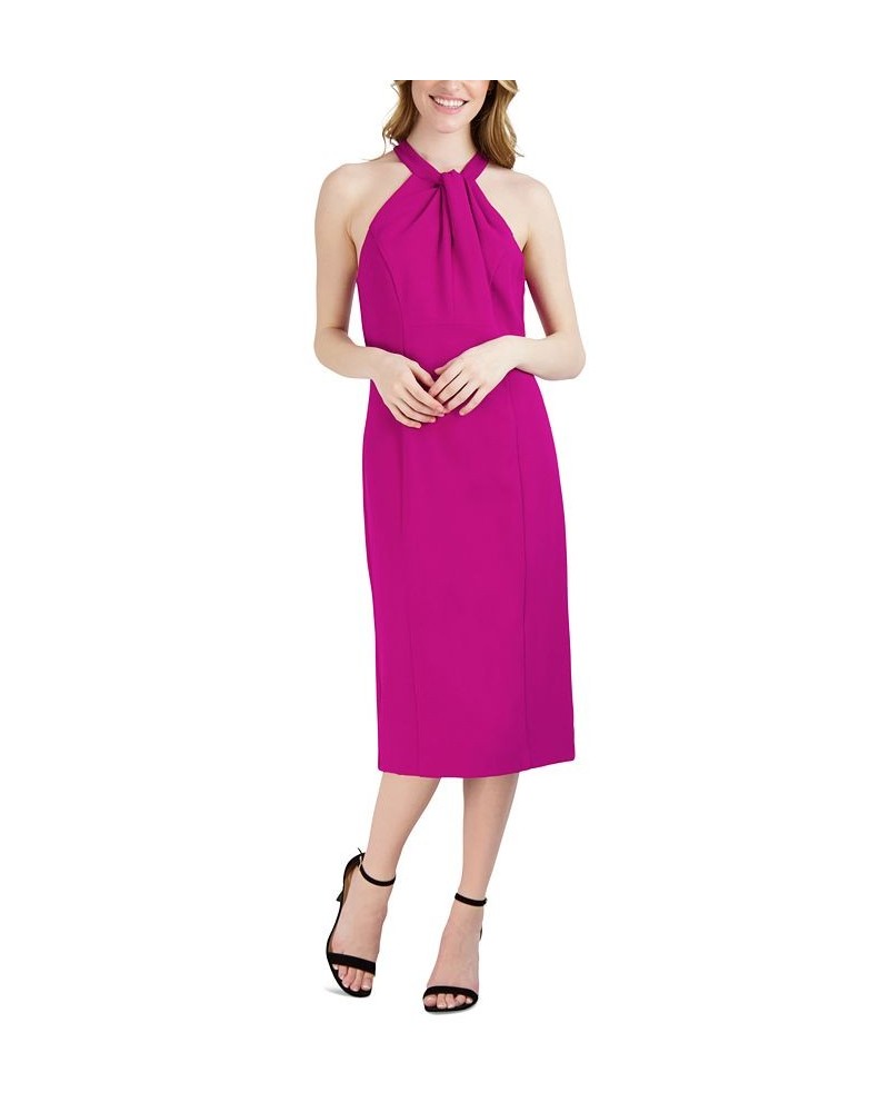 Halter-Neck Sleeveless Sheath Dress Purple $40.46 Dresses