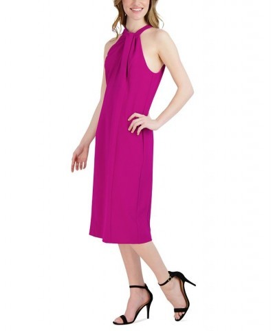 Halter-Neck Sleeveless Sheath Dress Purple $40.46 Dresses