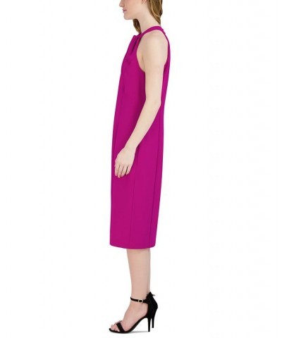 Halter-Neck Sleeveless Sheath Dress Purple $40.46 Dresses